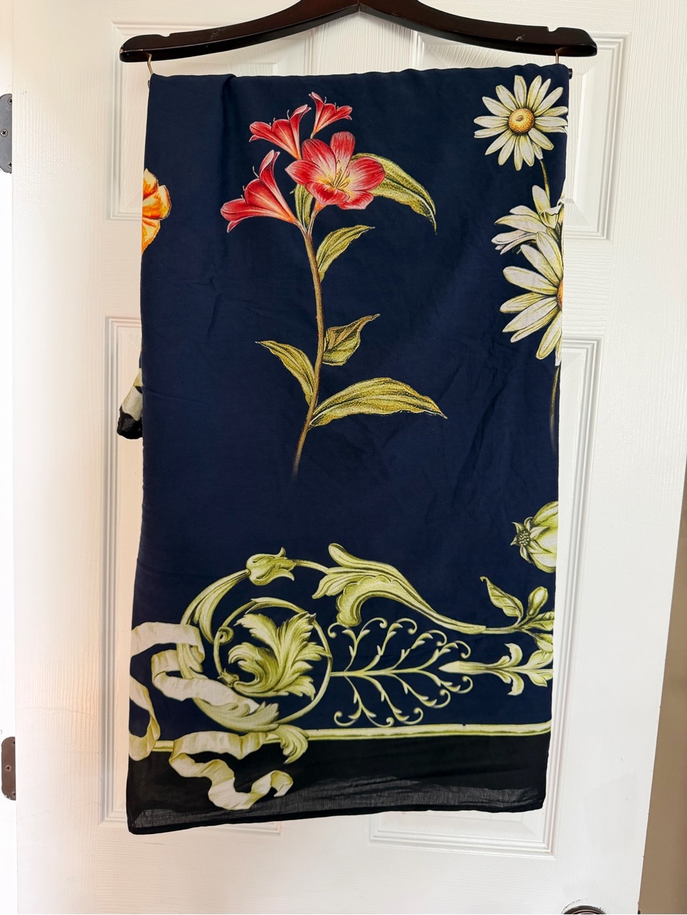 Agua Bendita for Target Navy Floral Maxi Cover-Up Sarong - Picture 2 of 4